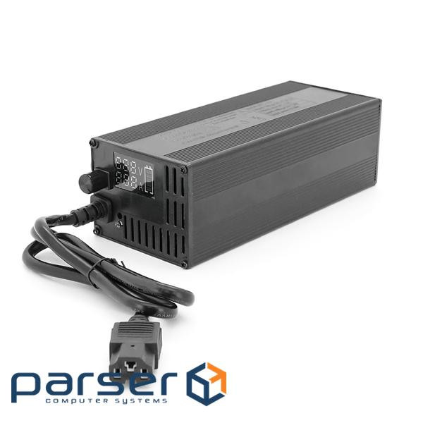 Зарядний пристрій для акумуляторів LiFePO4 48V(58.4V), 16S, 15A, регульований струм, LCD д (YT47554)