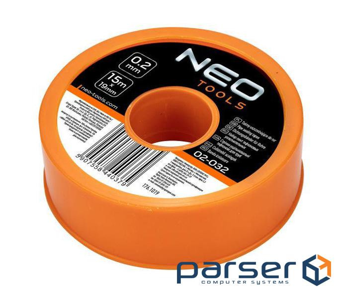 Стрічка ущільнювальна Neo Tools (фумка) 15м х 19мм х 0.2мм (02-032)