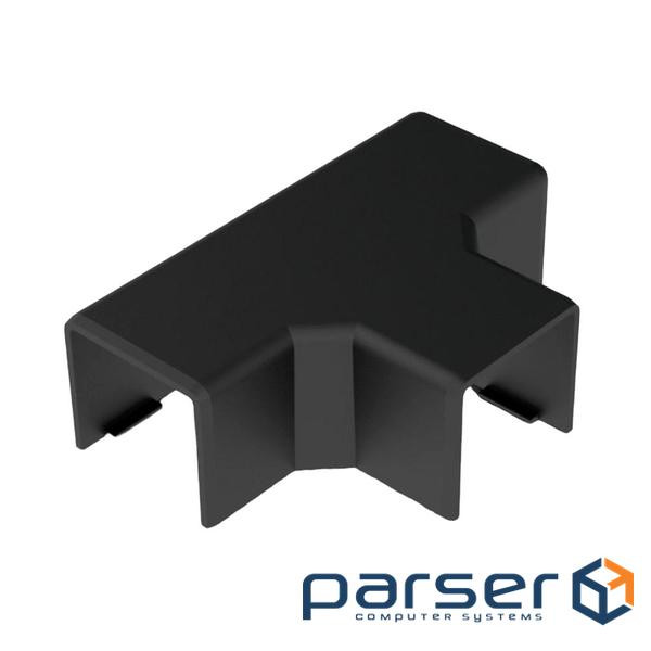 Трійник для LHD 20x20 чорного кольору, Серія LH, ПВХ (8624_FB) (8624_FB)