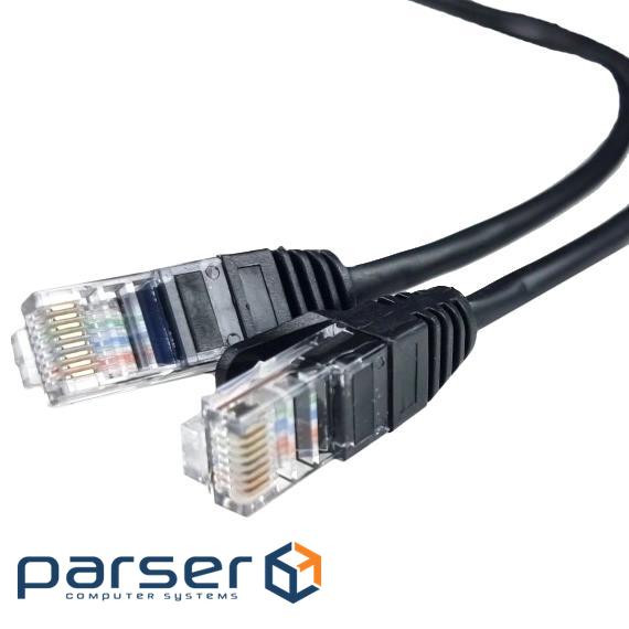 Патч-корд чорний 1м EServer UTP CAT5e (UTP CAT5e 1м black)