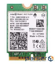 Мережева карта M.2, Fenvi AX210NGW, WiFi 6E (до 5374 Mbps), Bluetooth 5.3, Intel AX210