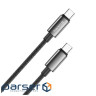 Дата кабель USB-C to USB-C 1.0m 5A 100W zinc alloy braided black ColorWay (CW-CBPDCC098-BK)