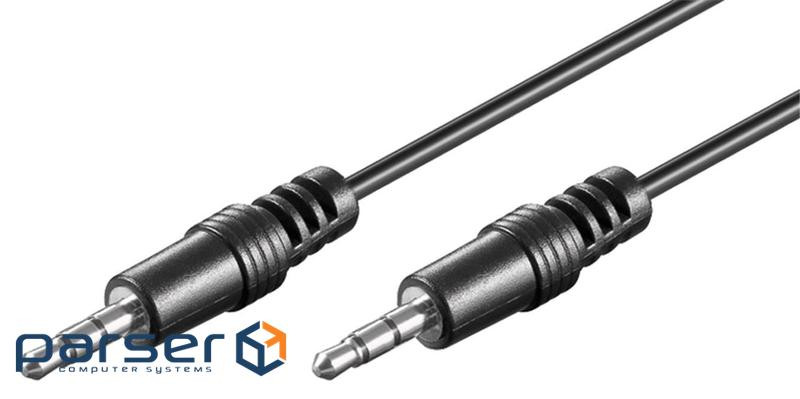 Кабель Jack 3.5mm 3pin M/ M 10.0m, Shielded(45жил) D=4.0mm Cu, черный (75.05.1661-40)