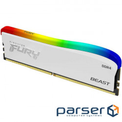 Модуль пам'яті KINGSTON FURY Beast RGB Special Edition White DDR4 3600MHz 16GB (KF436C18BWA/16)