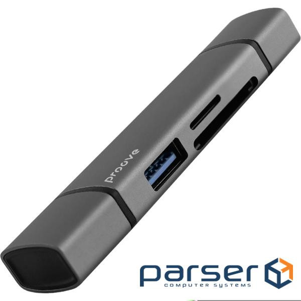 Картридер Proove Arc Link 3 in 1 (USB3.0 + SD Card + Micro SD Card) silver (HBAL00210014)
