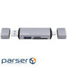 Картридер Proove Arc Link 3 in 1 (USB3.0 + SD Card + Micro SD Card) silver (HBAL00210014)
