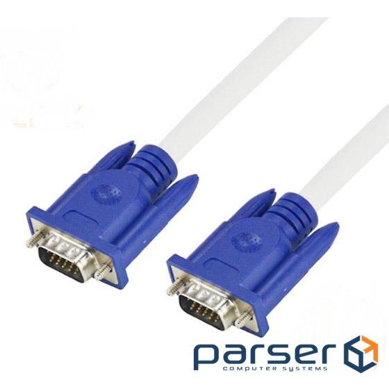 Кабель MERLION VGA 10м White/Blue (YT-VGA(M) (M)3+4WH-10M) (YT-VGA(M)/(M)3+4WH-10m)