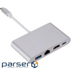 Порт-реплікатор DYNAMODE MultiPort USB 3.1 Type-C to HDMI + (Multiport USB 3.1 Type-C to HDMI-RJ45)