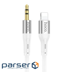 Аудiокабель HOCO UPA22 iP silicone digital audio conversion cable White (6931474769480)