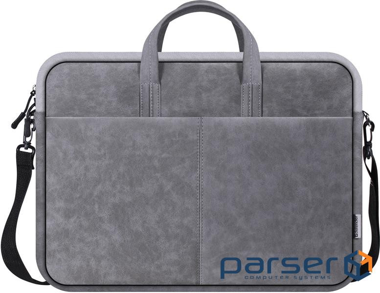 Сумка для ноутбука Defender 15.6" Solid PU gray (26088)