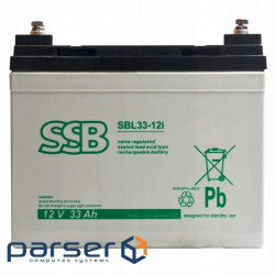 Необслуговуваний акумулятор герметичний акумулятор 12V 33Ah (C10 10.8V), технологія AG (SBL 33-12I