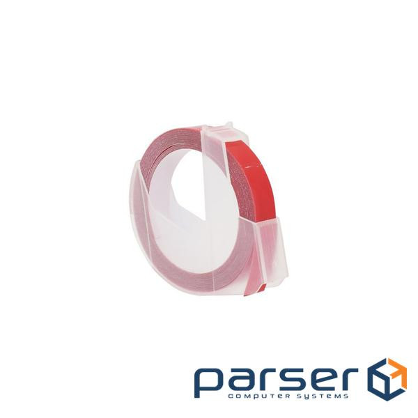 Стрічка для принтера етикеток UKRMARK D-520102-RE, 9 мм х 3 м, червона, аналог DYMO 520102 (900858)