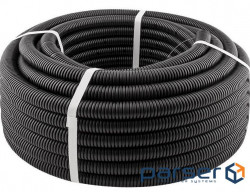 Corrugated street pipe D32 polypropylene, with a draft, 50 meters, price per bay 