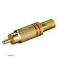 Штекер FreeEnd-RCA/M Metal Gold D=5.4mm Red,червоний (75.01.1280-100)