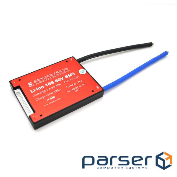 BMS плата DaLy Li-ion 60V 16S 20 / 40A (DL16S-40A 60V)