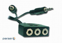 Extension cable CABLEXPERT mini-jack 3.5 mm 1m Black (CC-MIC-1)