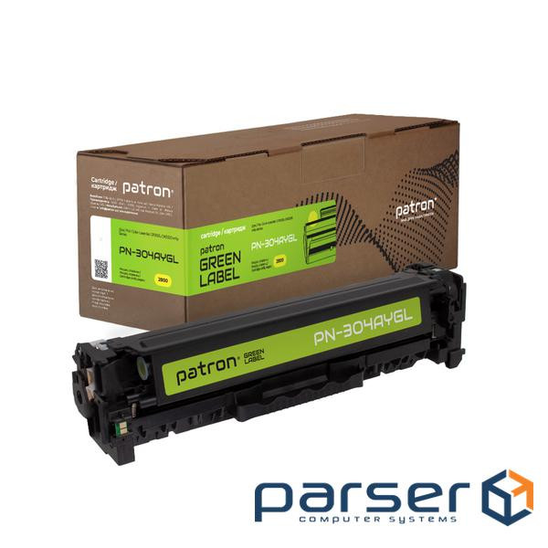 Картридж Patron HP 304A (CC532A) Green Label, yellow (PN-304AYGL)