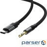Перехідник USB-C --> 3.5 mm (F) 15cm audio converter J11 Acefast black (6974316285274)