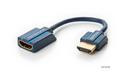 Кабель монітора-подовжувач HDMI M/F 0.1m,HS+HEC D=6.0mm Casual 4K@60Hz,синій (75.07.0700-1) (75.07.0700-1)
