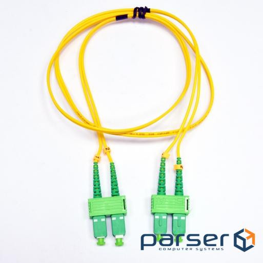 Патчкорд SC/APC-SC/APC SM 3м Duplex (APC-3SCSC(SM)D(AD))