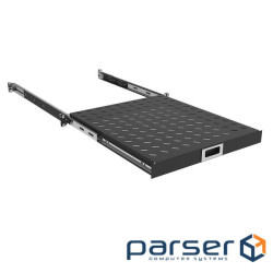 Полиця ZPAS 19, 1U, висувна, глибиною 350-450 мм, чорна (W-5841-25-01-350-161)