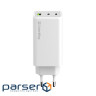 Зарядний пристрій ColorWay C101B GaN Mini 100W PD PPS 2xUSB-C + USB-A white (CW-CHS061PD-WT)
