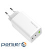Зарядний пристрій ColorWay C101B GaN Mini 100W PD PPS 2xUSB-C + USB-A white (CW-CHS061PD-WT)