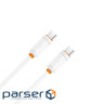 Дата кабель USB-C to USB-C 1.0m 60w white XO (NB-Q302B-CC.white)
