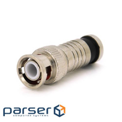 Роз&apos,єм BNC-M компресійний під коаксіаль (BNC-M - RG-59+ жовтий наконечник Q100) Q100)