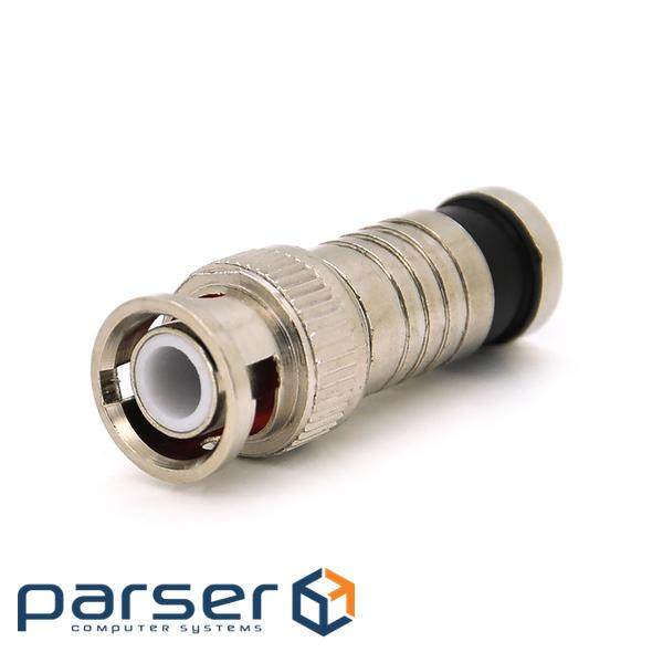 Роз&apos,єм BNC-M компресійний під коаксіаль (BNC-M - RG-59+ жовтий наконечник Q100) Q100)