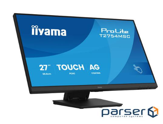 27" 16:9 IPS сенсорний РК монітор, 1920х1080, прое кційно-ємністна технологія, 1xVGA (T2754MSC-B2AG)