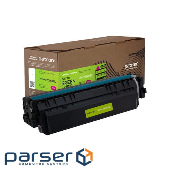Картридж Patron HP 415X (W2033X) Green Label, magenta (PN-415XMGL)