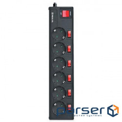 Мережевий фільтр-подовжувач REAL-EL RS-6 EXTRA 1,8m (EL122300001)