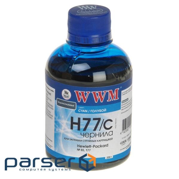 Чорнило WWM HP №177 85 Cyan 200ml (H77/C)