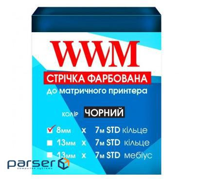 Стрічка WWM 8мм х 7м STD кільце Black (R8.7S)