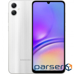 Смартфон Samsung Galaxy A05 SM-A055 4/128GB Dual Sim Silver (SM-A055FZSGSEK), 6.7'' (1600х 720) PLS /