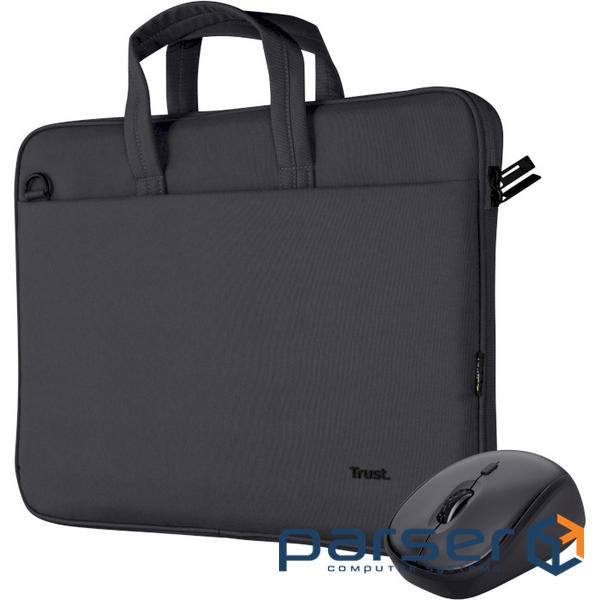 Laptop bag 16" TRUST Bologna Bag & Mouse Set Black (24988)