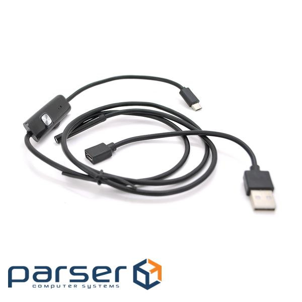 2 in 1 MicroUSB / PC HD эндоскоп YT-En-2SW м&apos,який дріт, 1м (YT-En-1SW 1м) )
