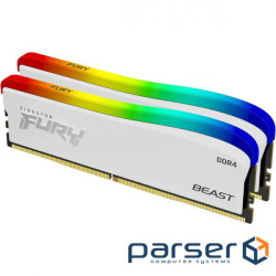 Модуль пам'яті KINGSTON FURY Beast RGB Special Edition White DDR4 3600MHz 32GB Kit (KF436C18BWAK2/32)