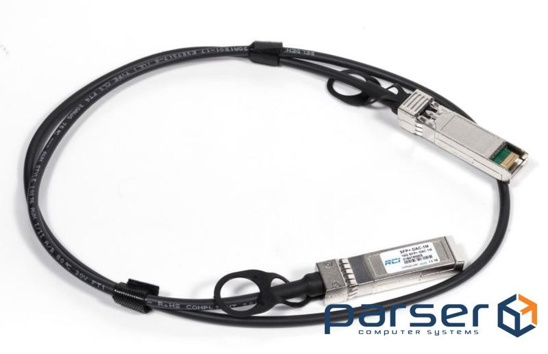 Модуль оптичний з кабелем RCI SFP+-DAC-1M (Copper,10G, 1м)