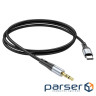 Аудiокабель HOCO UPA22 Type-C silicone digital audio conversion cable Black (6931474769497)