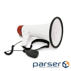 Гучномовець Megaphone ER-55U, 25W, живлення від акумулятора 6В, СЗУ, White / Red, Box , White / Red, Box