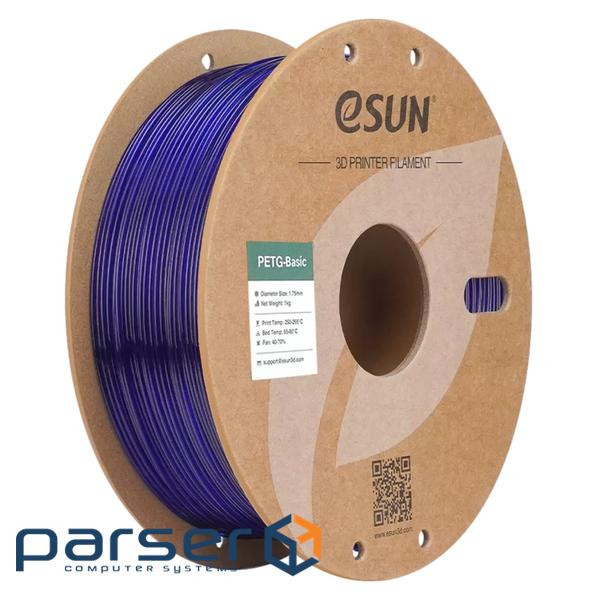 Пластик для 3D-принтера eSUN PETG BASIC Translucent 1,75mm 1kg BLUE (PETG-BASIC175T-U1P1)