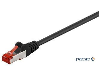 Патч-корд екранованому RJ45 SFTP6 0.25m,patch AWG28 LSOH D=6.0mm Cu Gold,чорний (75.09.3215-10)