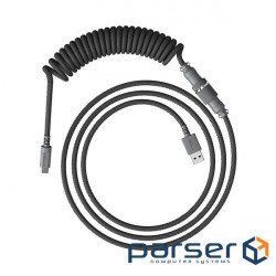 Cable HyperX USB-A - USB-C spiral, 1.37 m Grey (6J678AA)