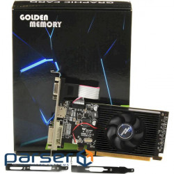 Video card MSI GeForce GT1030 2048Mb AERO ITX OC (GT 1030 AERO ITX 2G OC) PCI-Express x16 3.0, 2 ГБ, GDDR5, 64 Bit, Base - 1265 MHz, Boost - 1518 MHz, 1 x HDMI, 1 x DVI, 30 Вт GOLDEN MEMORY Radeon R5 220 1GB GDDR3 LP (R52201GD364bit)