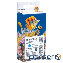 Картридж Barva HP 953XL (F6U12AE/F6U16AE) 1600 c, Cyan (IC-953XL-C)