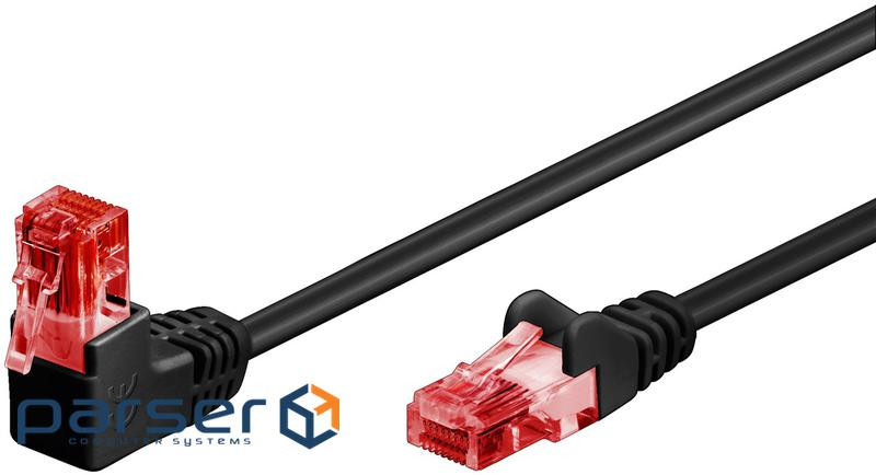 Патч-корд неекранований RJ45 UTP6 10.0m, patch AWG25 1x90 D=5.9mm Gold,чорний (75.05.1519-5)