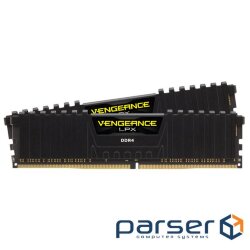 Модуль пам'яті CORSAIR Vengeance LPX Black DDR4 3600MHz 16GB Kit 2x8GB XMP (CMK16GX4M2D3600C18)