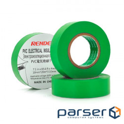 Ізолента RENDER 0,19мм*16мм*7м (зелена), temp:-10+80°С (0,19мм*16мм*7м зелена) )